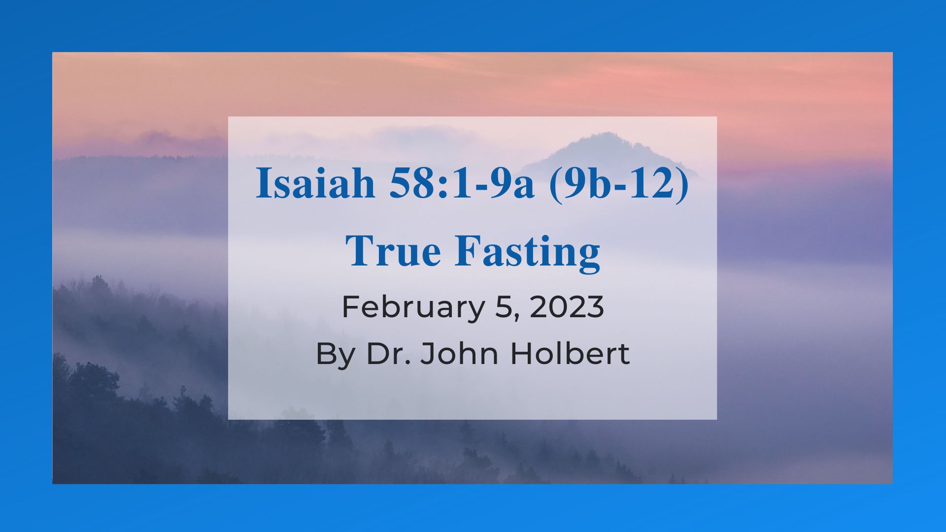 True Fasting Reflections On Isaiah 58 1 9a 9b 12 